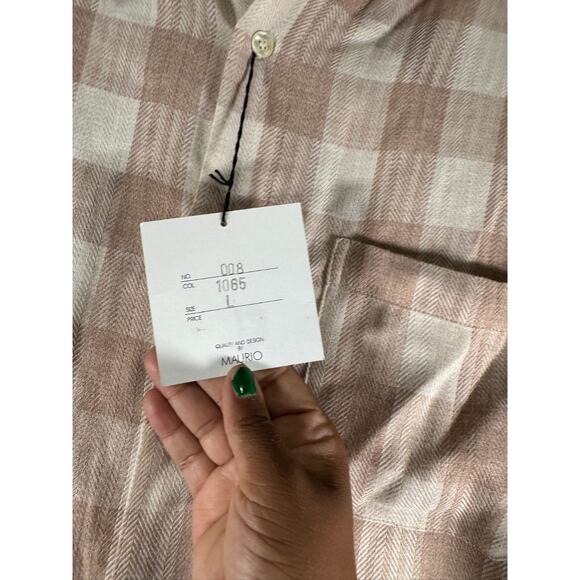 maurio designed in australia Shirt Women Large Pink Plaid flannel Relax Oversize - Picture 4 of 8